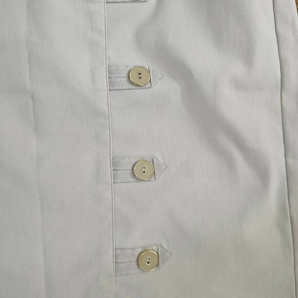 J. Mclaughlin Ivory Skirt Sz 8 High Rise Elasticized Button Pencil - Picture 3 of 6